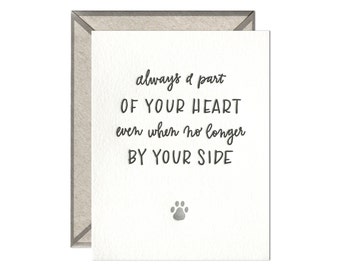 Letterpress Pet Sympathy card Dog Sympathy