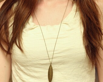 Long boho necklace / Brass necklace / Long layering necklace / Long brass necklace / Bohemian