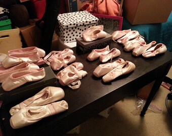 Pair of Vintage Ballet Pointe Shoes New Old Stock or Lightly Used