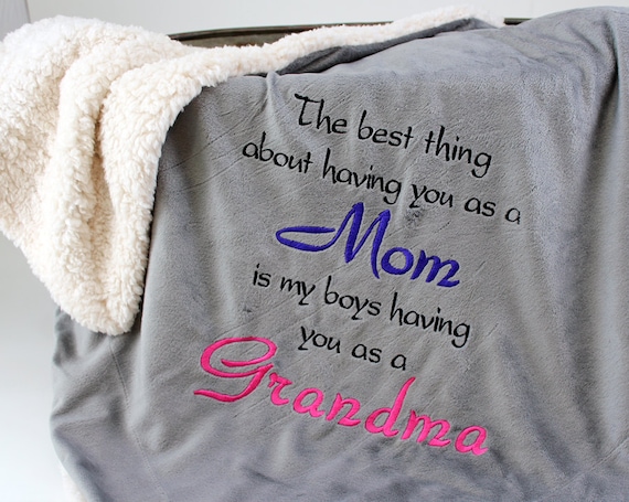 personalized grandma mom throws and blankets custom