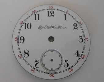 Elgin Pocket Watch Porcelain Dial Original 46MM(34)