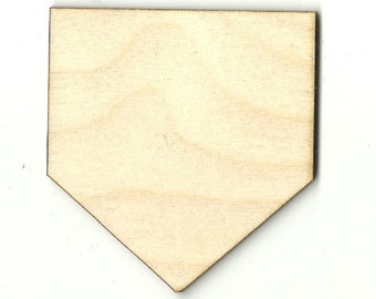 Baseball Plate - Laser Cut Out Unfinished Wood Shape Craft Supply SPT160