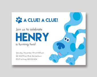 Blue's Clues Birthday Invitation - Custom DIY Printable
