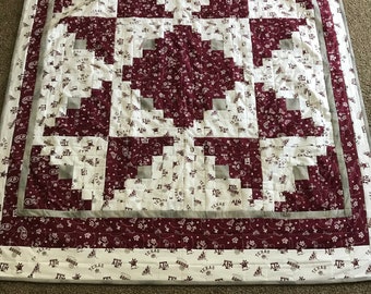 Quilted Throw with Texas A&M Fabric