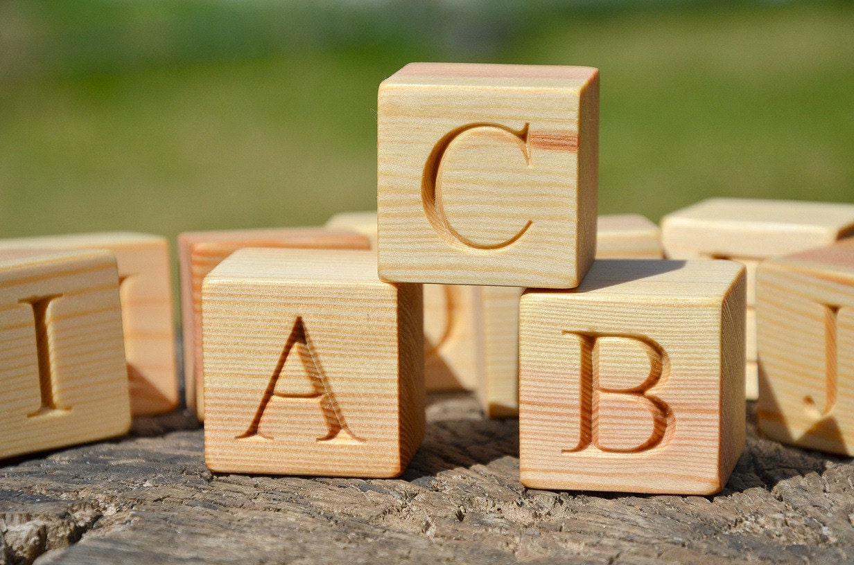 letters with blocks