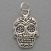 SUGAR SKULL Sterling 925 Charm Day of the Dead Halloween 4481