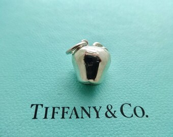 Authentic Tiffany & Co. Apple Three Dimensional Pendant Charm in Sterling Silver