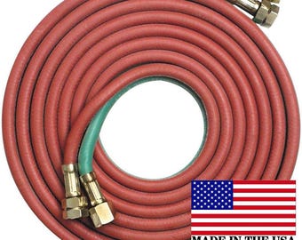 25' x 3/16 Goodyear/Continental Twin Torch Hose Oxygen Acetylene Welding Grade R