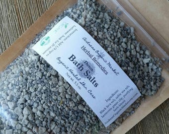 Organic Detox Bath Salts, Activated Charcoal Bath Soak, Purifying Soaking Salts, Organic Bath Salts, Body Cleanse Bath Soak, Vegan