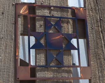 Ohio Star in Log Cabin Quilt Block (open)