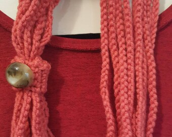 Crocheted chain necklace
