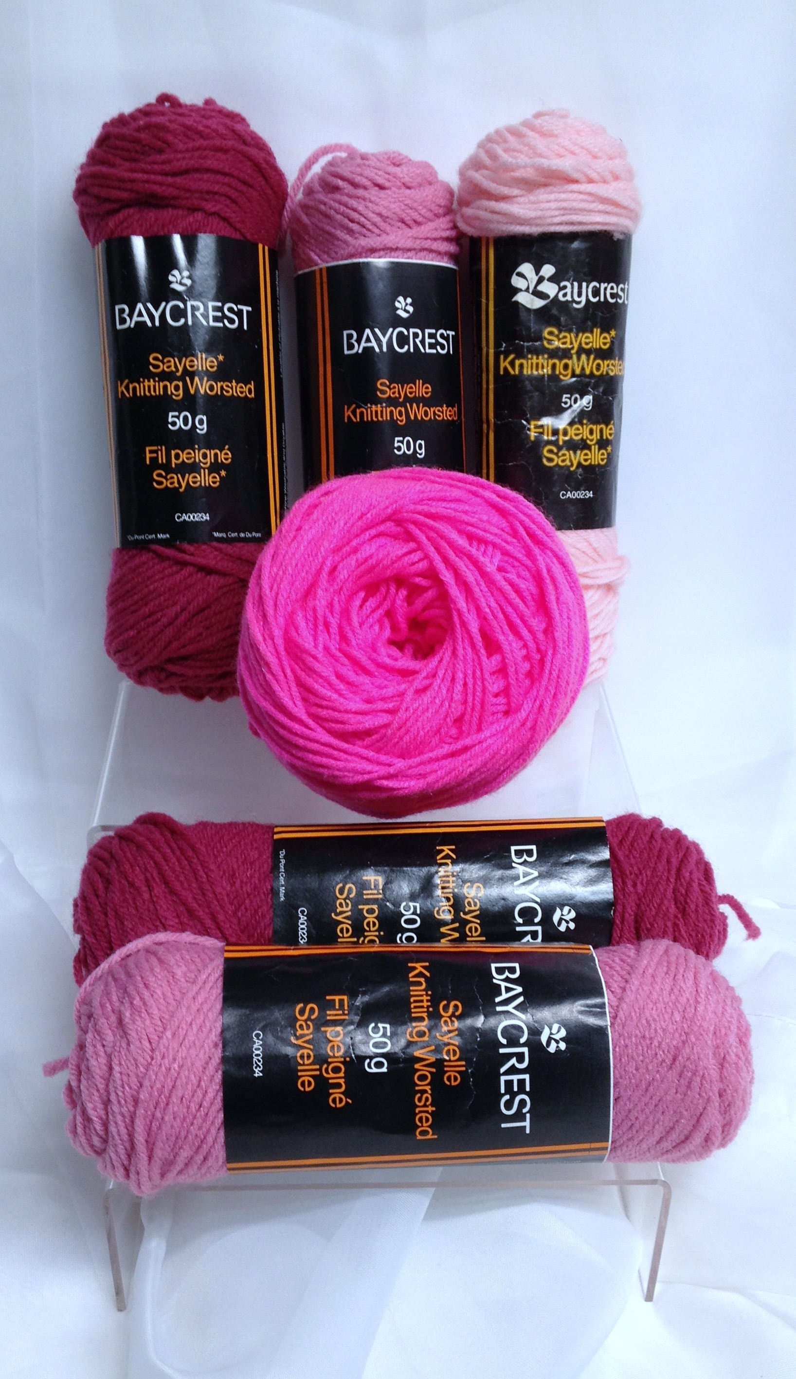 Pink Ombre Yarn Bundle Hudson Bay Baycrest Sayelle Knitting