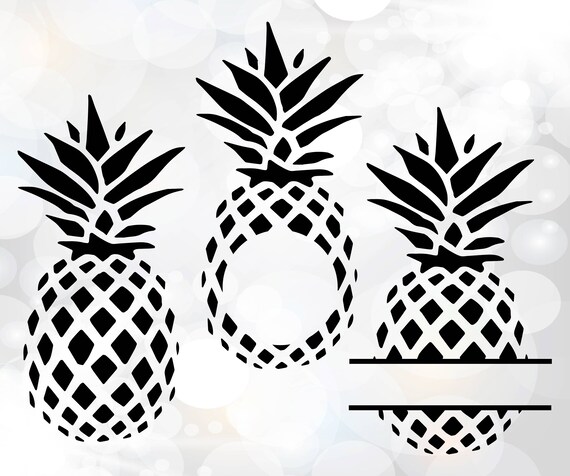 Download Pineapple SVG Pineapple monogram frame Split Frame