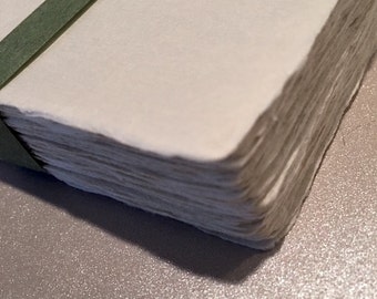 Thick Handmade Japanese Kozo Paper Cards with Deckle Edges