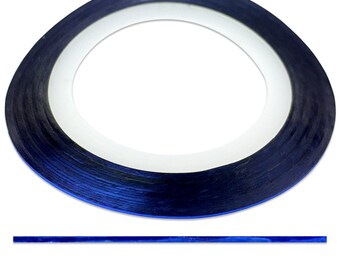 Dark Blue 0.4 mm Nail Striping Tape - No Glue Needed! - For Nail Art, Nail Designs and Patterns, Creating Flawless Manicures and Pedicures