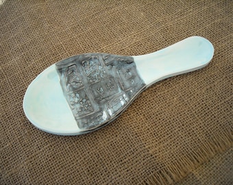Mahjong Spoon Rest - Mahjong Kitchen Accessory - Oriental Spoon Holder - Spoon Rest - Mahjong Pottery - Mahjong Gift