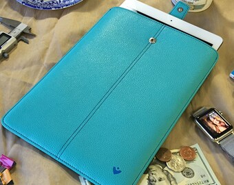 Kindle Sleeve - Grey Felt and Black Leather for