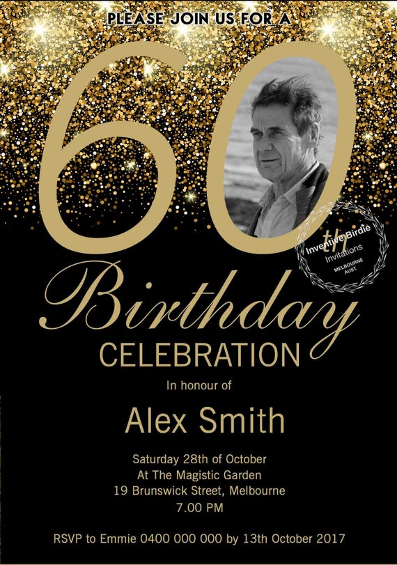 Surprise 60th Birthday Invitation 60th Birthday Invite