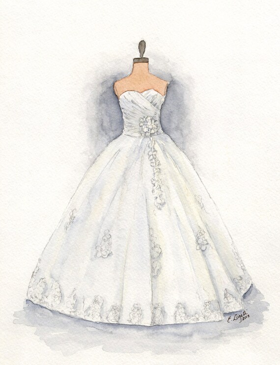 wedding dress drawingphoto