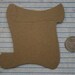 3 Bare chipboard Scroll or List Journal Spot Die cuts 3 7/8 inches