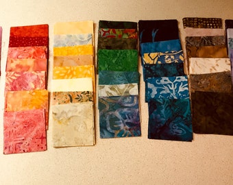 200 - Batik 2 1/2” Quilt Squares - quilt store quality