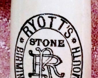 PRICE REDUCED Antique Pearsons of Chesterfield Ryotts Stone Beer Bottle,England