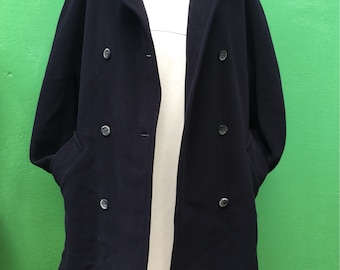 MARELLA | Made in Italy | Vintage Coat | Marella Coat | Navy Coat | 90s Coat | Vintage Coat | Double breasted Jacket | Angora Coat | Wool Coat |
