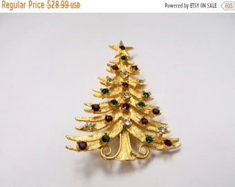 On Sale MYLU Rhinestone Christmas Tree Pin Item K # 1331