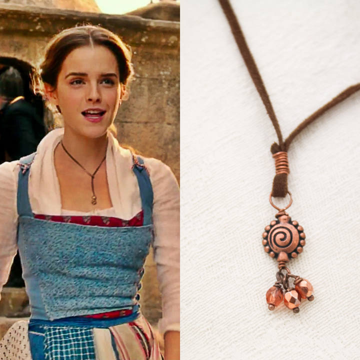 Belle Inspired Necklace Beauty and the Beast Necklace Emma