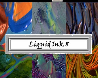 Liquid Ink Textures - Liquid Paint Textures - Liquid Digital Paper - Ink Splatters - PNG Images