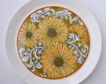 Vintage Mikasa Duplex Sunflower Serving Platter by Ben Seibel / Mid-Century