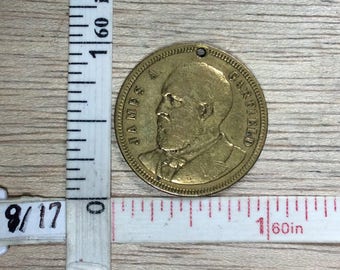 1881 James A Garfield Commemorative Coin Holed Used