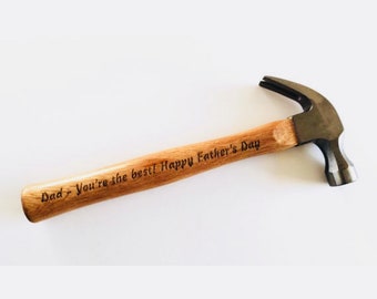 Engraved hammer, Handyman gift, Birthday gift, custom hammer, personalized hammer, gift for dad, gift for men, Fathers Day gift, 16 oz hamm