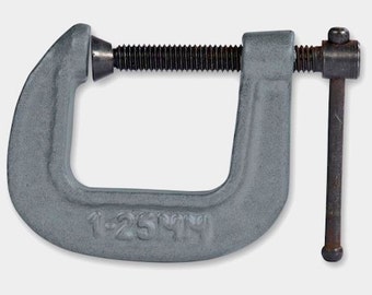Pair of 1" Quality Metal G CLAMPS - for all craftwork, WOODWORK, DIY - Will Last Forever!