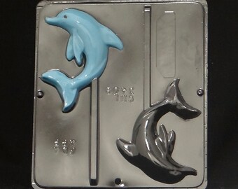 Dolphin Lollipop Chocolate Candy Mold 3409