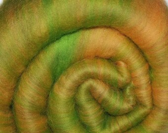 Carded batt for spinning and felting - Drum carded mixed fiber batt - 2.2 ounces - Okey-Dokey