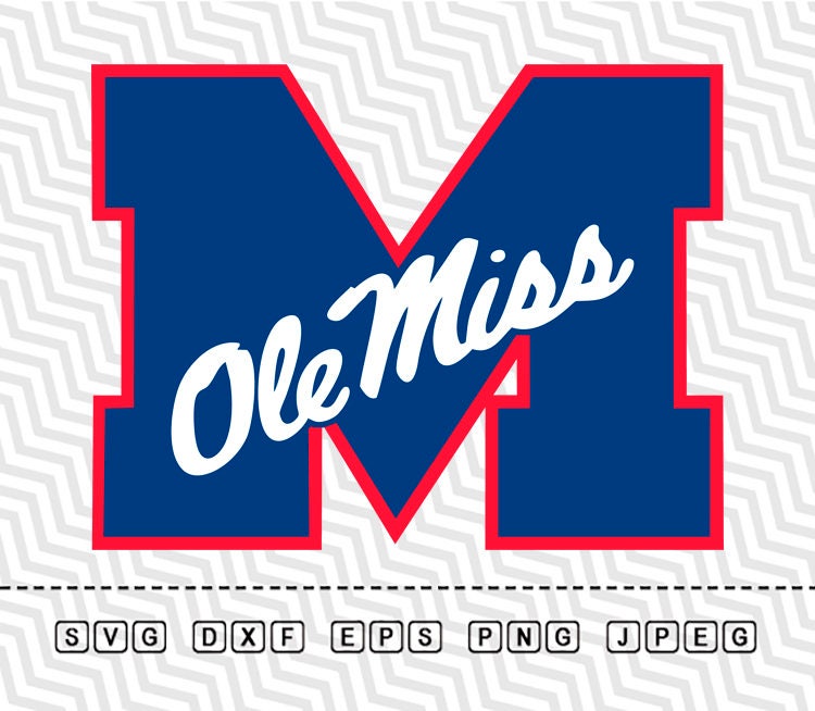 SVG Ole Miss Rebels Logo Vector Layered Cut File Silhouette