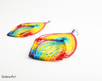 Rainbow earrings, LGBT earrings, LGBT jewelry, gay pride earrings, fun earrings