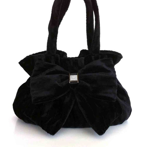 black velvet handbag