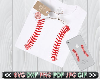 Baseball Stitches SVG Files for Cutting Softball Cricut Laces - SVG Files for Silhouette - Instant Download