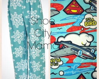 Sale 30% Off Superman, It's A Bird, Cotton Flannel Comfy Christmas Pajamas Pant Plus Size Adult 1X Comfy Pants