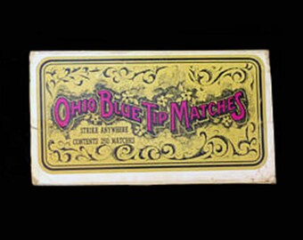 1960's Ohio Blue Tip Match Box