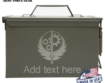 Brother of Steel Fallout Bioshock Engraved 30/50 Cal Ammo Can Personalized Dad Gift Cool Guy Gifts Father's Day Gift Grandpa Gift Groomsmen