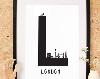 L is for London Art Print