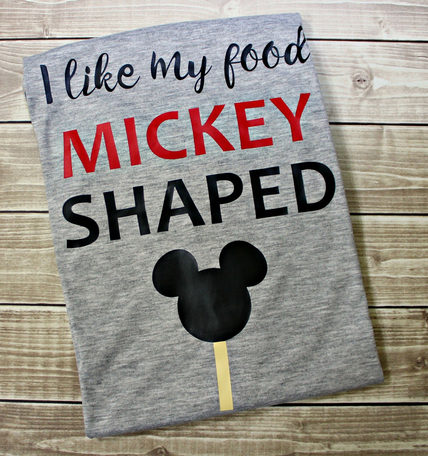 i like my food mickey shaped shirt