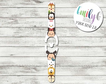 Best Friends Pals Disney Magic Band 1.0 or 2.0 Decal | Custom Waterproof MagicBand Skin | RTS Ready To Ship | Glitter MagicBand Decals