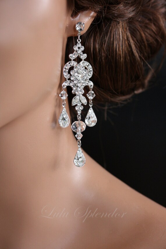 Chandelier Wedding Earrings Swarovski Crystal Bridal Like This Item