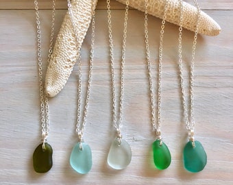 Dainty Sea Glass Necklace - Beach Glass Necklace - Sea Glass Jewelry - Sea Glass Pendant - Mermaid Jewelry - Mini Seaglass Necklace