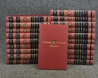 Vintage Full 20-Volume Set The Standard International Encyclopedia C. 1956