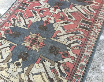 Trending Rug !!! Pastel Color Oushak Rug,Turkish Rug,Vintage Rug,Boho Rug,Oushak Rug,İnterior and Designer Rugs,Pale color rugs,4" x6" feet